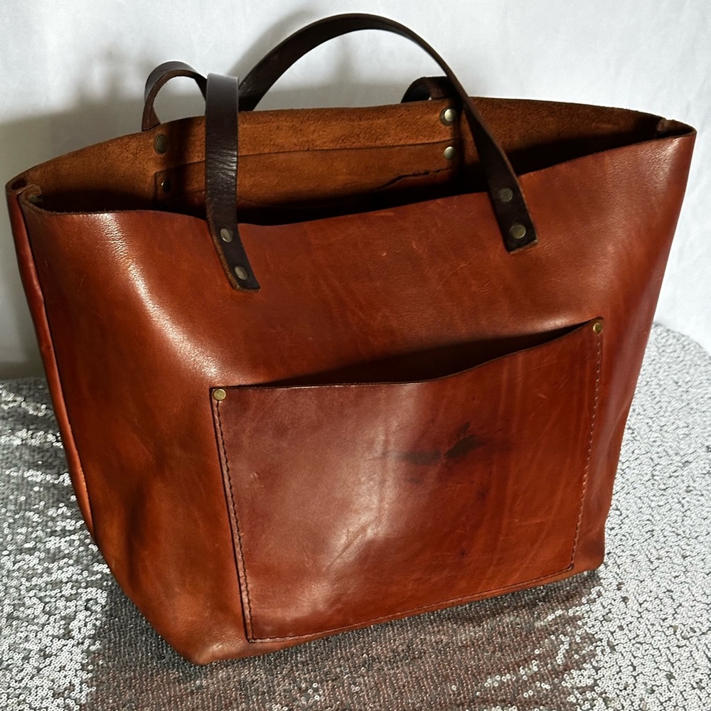 Portland Leather Honey Large Tote Bag - Picture 3 of 12